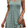 Women's Summer Dress 2025 A-Line Sleeveless Casual Sundress with Pockets Floral/Solid