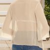 Women's Short Cardigan Bolero Shrug Sheer Tie Front Top 3/4 Sleeve Jacket for Dress