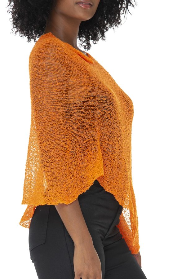Womens Sheer Knit Poncho Shrug Lightweight Cover Up One Size Fits Most