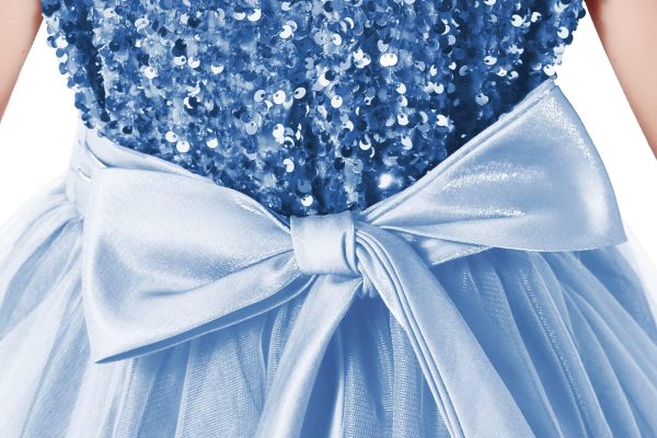 81eNJ-i-UxL.jpg Flower Girl Dresses Wedding Bridesmaid Sequins Tulle Puffy Skirt Girls Birthday Party Pageant Gown Floor Length