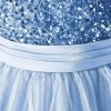 Flower Girl Dresses Wedding Bridesmaid Sequins Tulle Puffy Skirt Girls Birthday Party Pageant Gown Floor Length