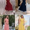 Women's Midi Formal Dress 2025 Flutter Short Sleeve Crewneck Lace Wedding Guest Party Dresses