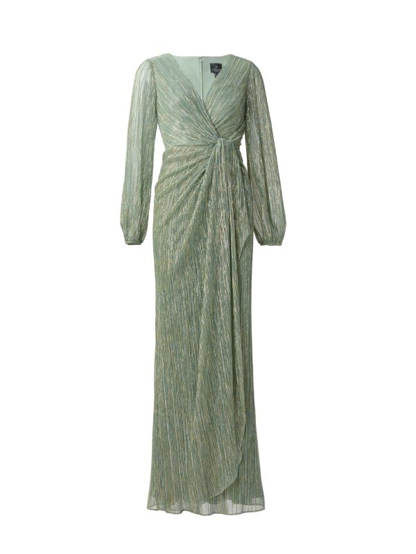 81j3R7TyDCL.jpg Women's Metallic Mesh Draped Gown