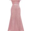 Women's Plus Size Formal Off Shoulder Vintage Floral Lace Mermaid Maxi Evening Party Dress