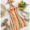Women's Sleeveless Halter Backless Tie Back Floral Bodycon Mini Dress