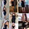 Women's Celebrity Bandage Bodycon Dress Strap Party Pencil Dress