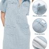 Women's Tweed Dress, Short Sleeve Straight Tube Mini Dress with Pockets for Business Party Work