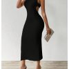 Women's Open Low Back Cut Out Maxi Dress Summer Graduation Backless Night Out Bodycon Tank Long Sundresses