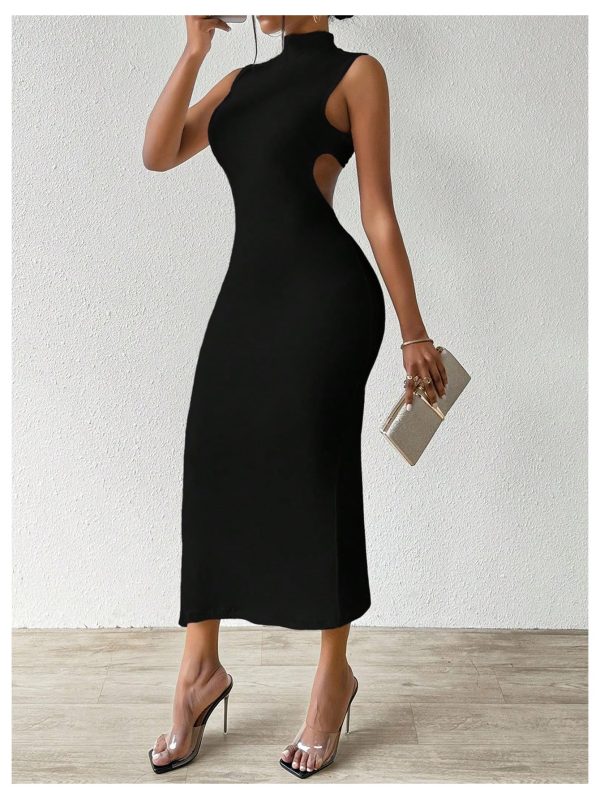 Women's Open Low Back Cut Out Maxi Dress Summer Graduation Backless Night Out Bodycon Tank Long Sundresses