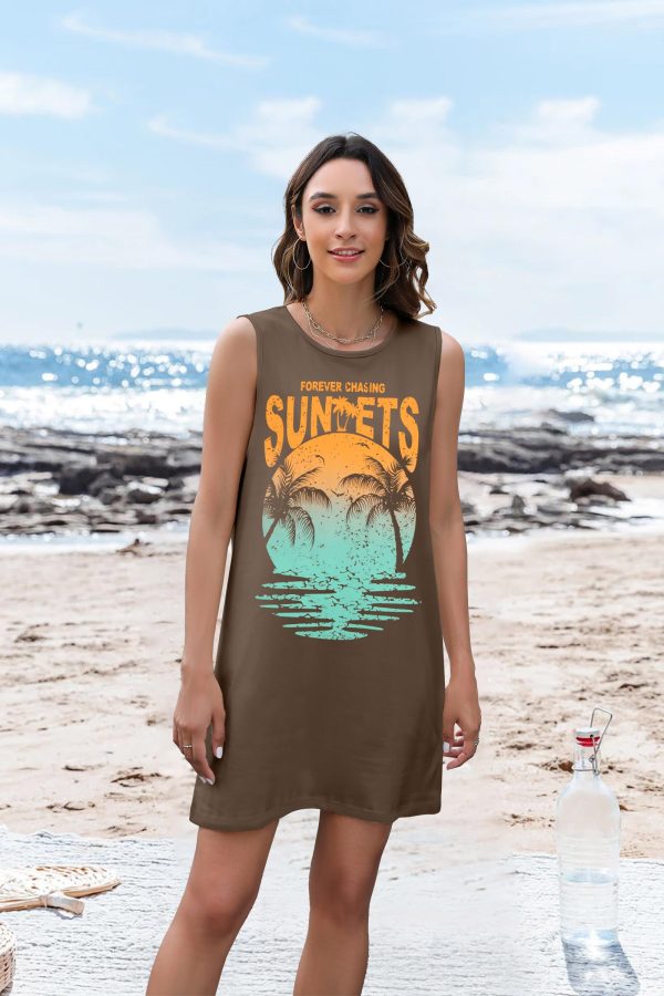 81wDG9EfZmL.jpg Summer Sundress for Women Graphic Mini Tank Dress Sleeveless Beach Dresses Short Casual Sun Dresses