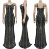 Women Rhinestone and Sequin Birthday Party Sexy Club Night Out Holiday New Years Formal Dress