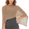 Womens Cotton Shrug Poncho, Lightweight Summer Shrug Pullover Sweater