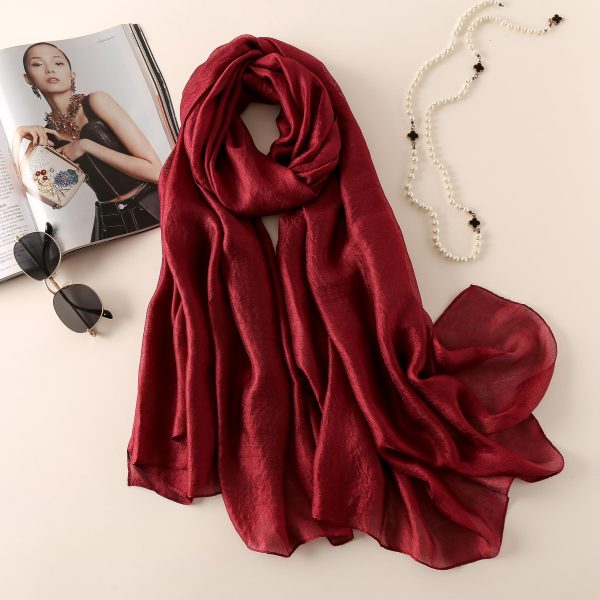 Women Solid Color Scarf, Long Lightweight Wraps Shawl Summer Sun-proof Beach Shawl Wrap Soft Fashion Scarf for Dresses