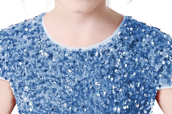 91UykHp2rQL.jpg Flower Girl Dresses Wedding Bridesmaid Sequins Tulle Puffy Skirt Girls Birthday Party Pageant Gown Floor Length