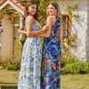 Women's Summer Maxi Dress 2025 Casual Sleeveless Split Floral Sundress Beach Vacation Flowy Long Dresses